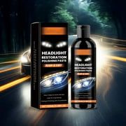 Qaailabf Car Headlight Restoration Kit - Lamp Cleaning \u0026 Polishing Paste for Yellowing Removal, Brightening \u0026 Refurbishment - Easy to Use, Long-Lasting Protection, Compact Size for On-the-Go Care